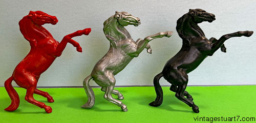 3 rearing horses